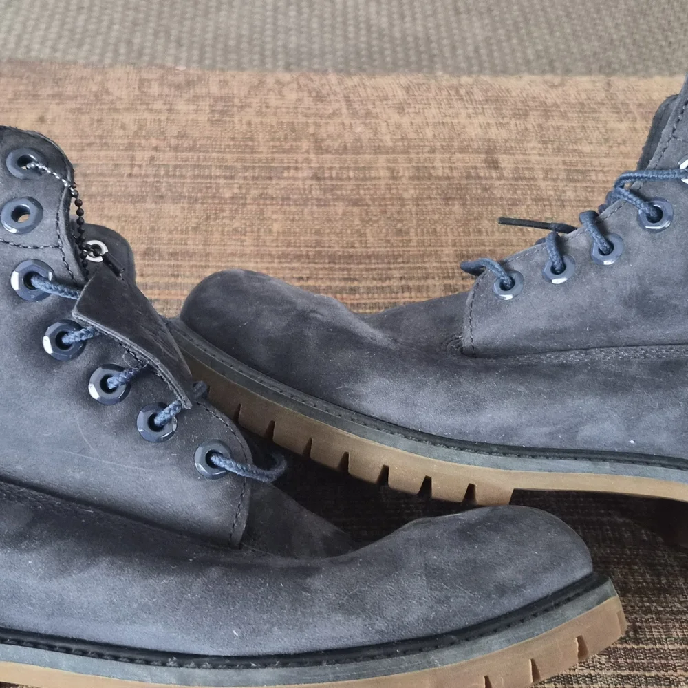 Timberland Men's Navy Suede Lace-Up Boots